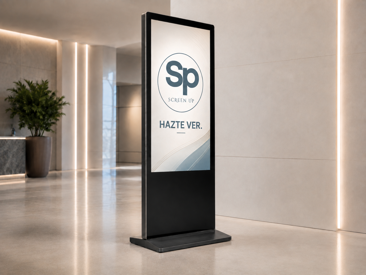 Tótem digital Screen Up 55 pulgadas no táctil