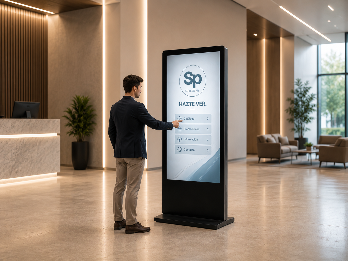 Tótem digital Screen Up 55 pulgadas táctil